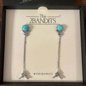 The2Bandits turquoise drop earrings NIB